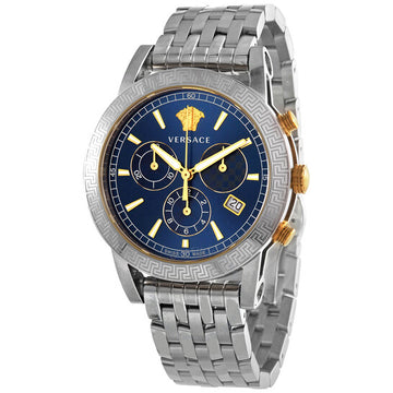 VERSACE Sport Tech Chronograph Quartz Blue Dial Men's Watch VELT00219